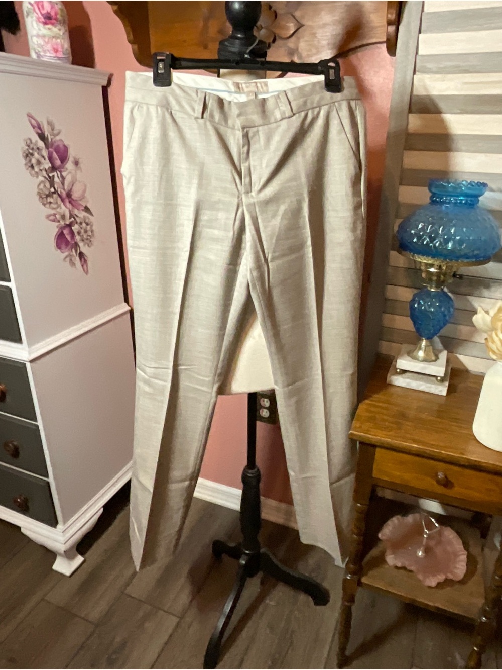 Women’s Dress Pants in Light Beige - Classic Tailored Fit